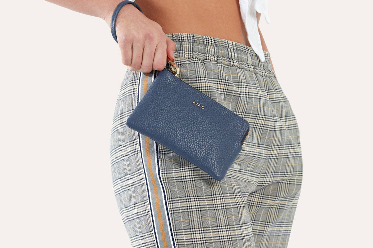 Small Pebbled Leather Wristlet