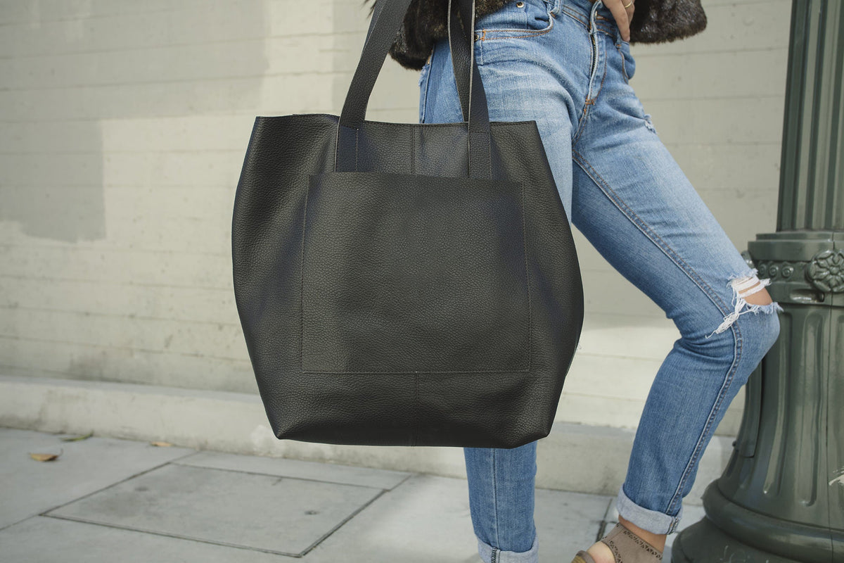 Journalist Top-Grain Leather Work Tote