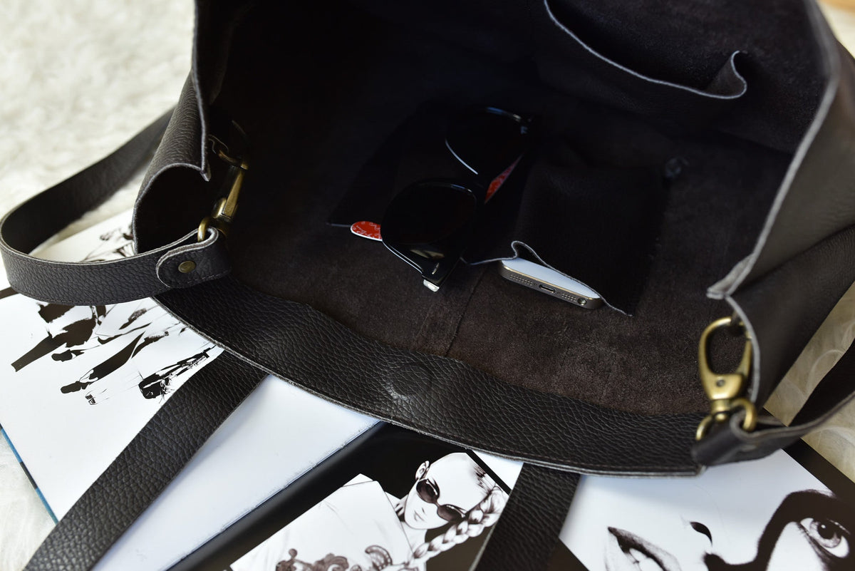 Journalist Top-Grain Leather Work Tote