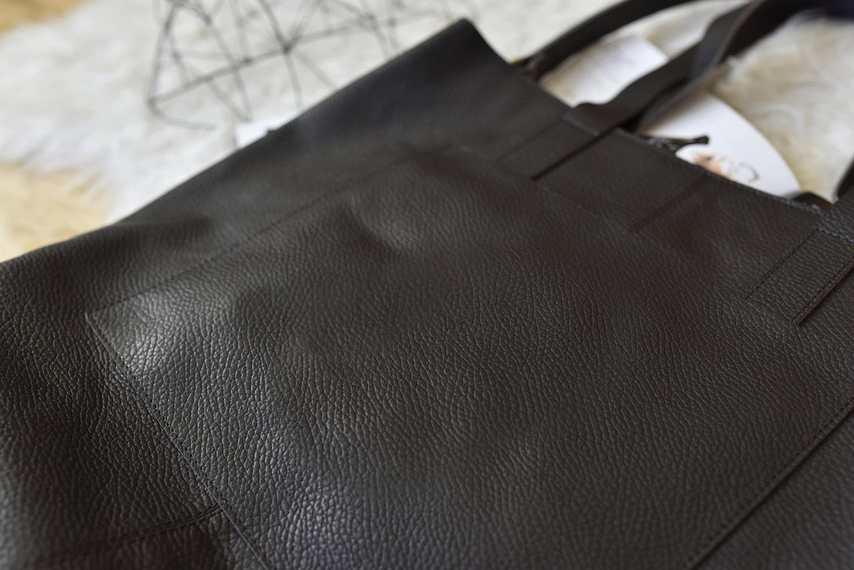 Journalist Top-Grain Leather Work Tote