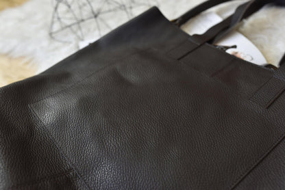 Journalist Top-Grain Leather Work Tote