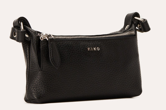 Genuine Pebble Leather Crossbody Bag