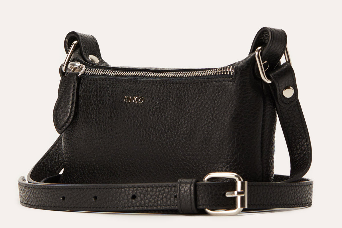 Genuine Pebble Leather Crossbody Bag