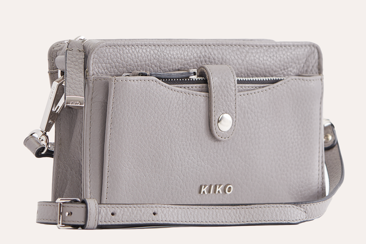 Pebbled Leather Wallet Crossbody