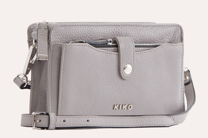 Pebbled Leather Wallet Crossbody