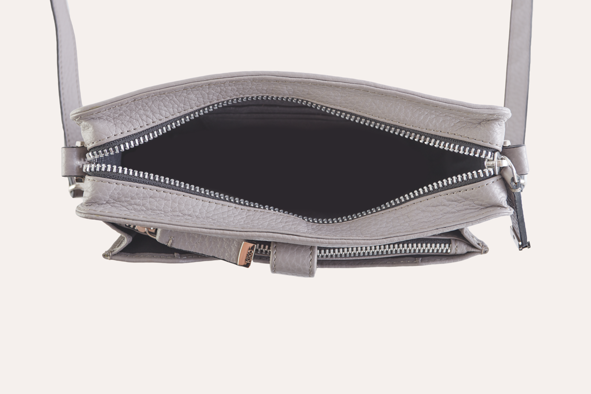 Pebbled Leather Wallet Crossbody