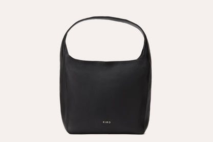 Pebbled Leather Hobo Shoulder Bag