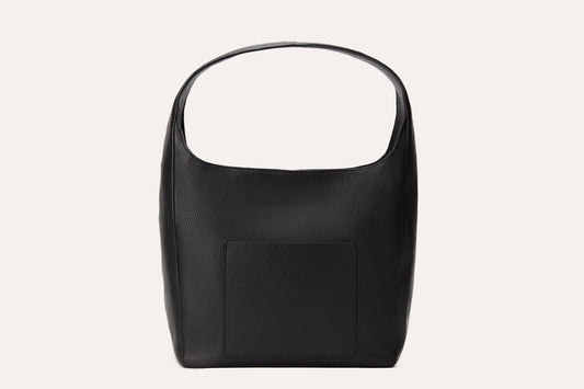 Pebbled Leather Hobo Shoulder Bag