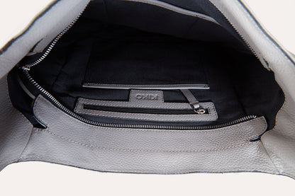Pebbled Leather Hobo Shoulder Bag
