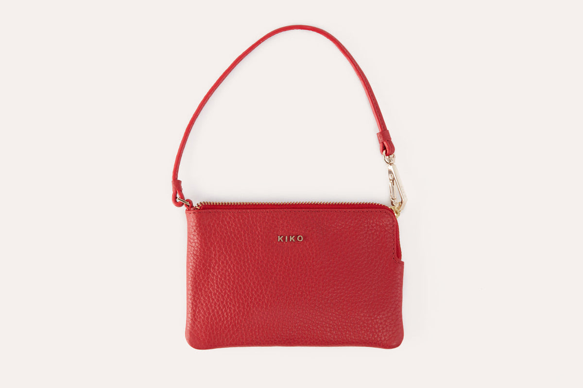 Small Pebbled Leather Wristlet
