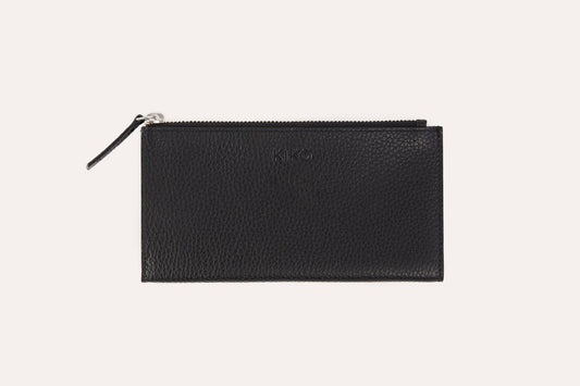 Pebbled Leather Zip Wallet