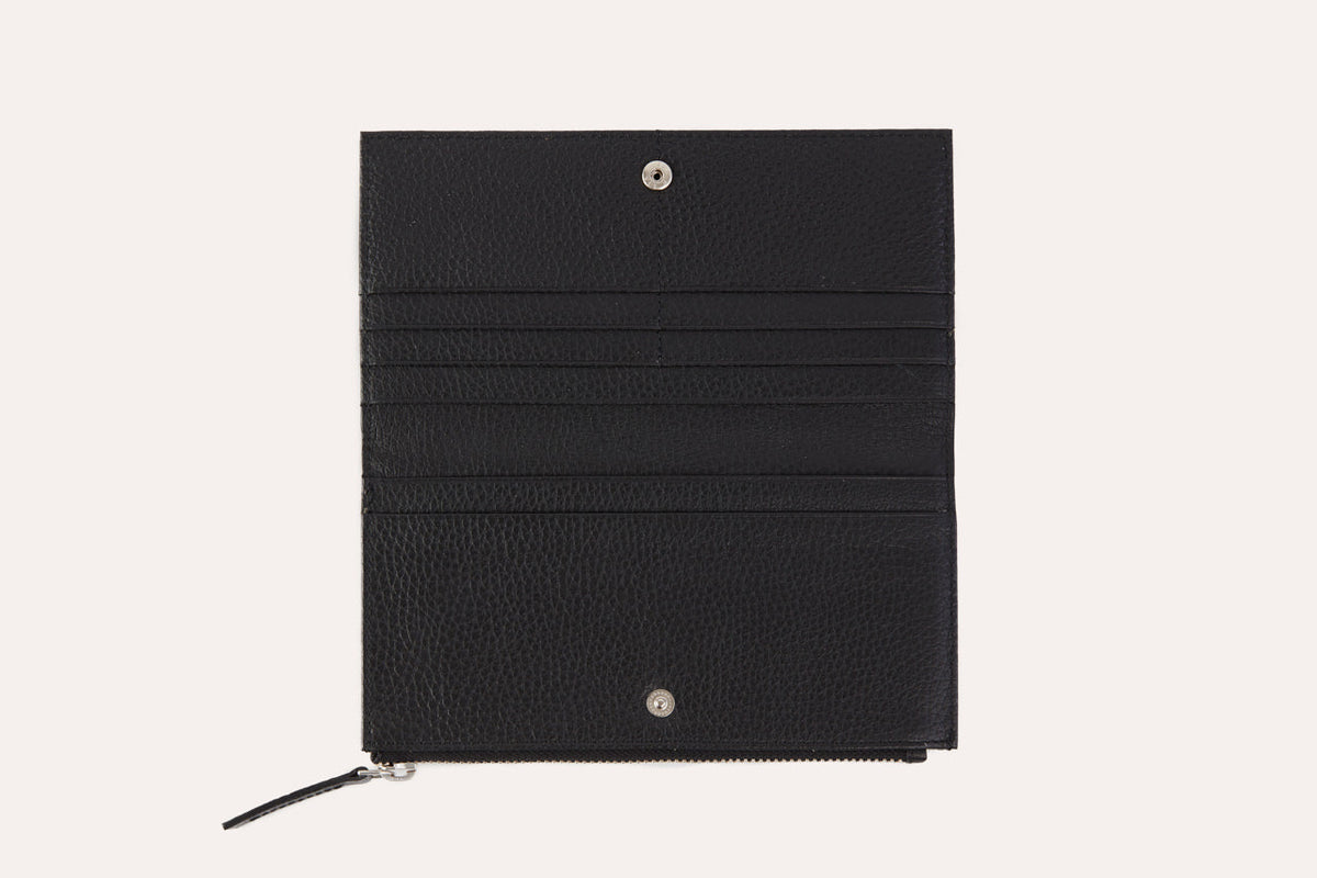Pebbled Leather Zip Wallet
