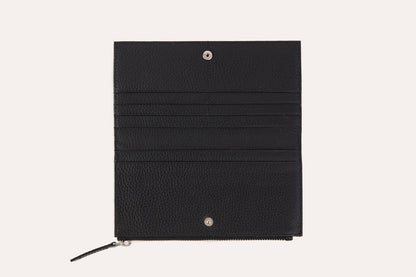 Pebbled Leather Zip Wallet