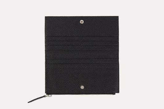 Pebbled Leather Zip Wallet