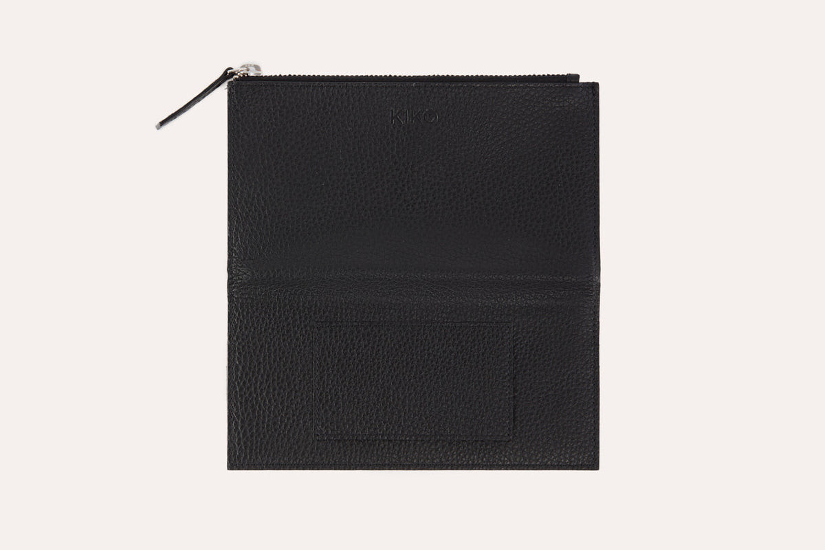 Pebbled Leather Zip Wallet