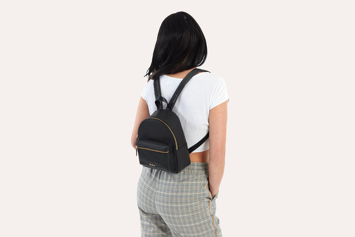 Pebbled Leather Mini Backpack