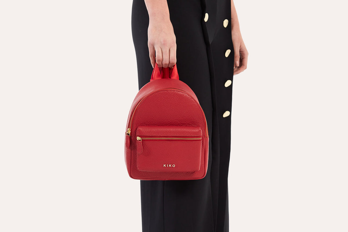 Pebbled Leather Mini Backpack