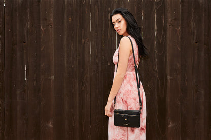 Pebbled Leather Wallet Crossbody