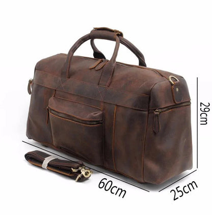 Asta Full-Grain Leather Weekender Bag
