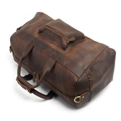 Asta Full-Grain Leather Weekender Bag