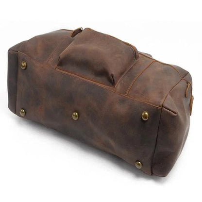 Asta Full-Grain Leather Weekender Bag